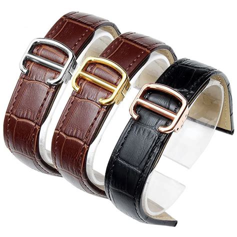 cartier leather band watch|aftermarket cartier straps.